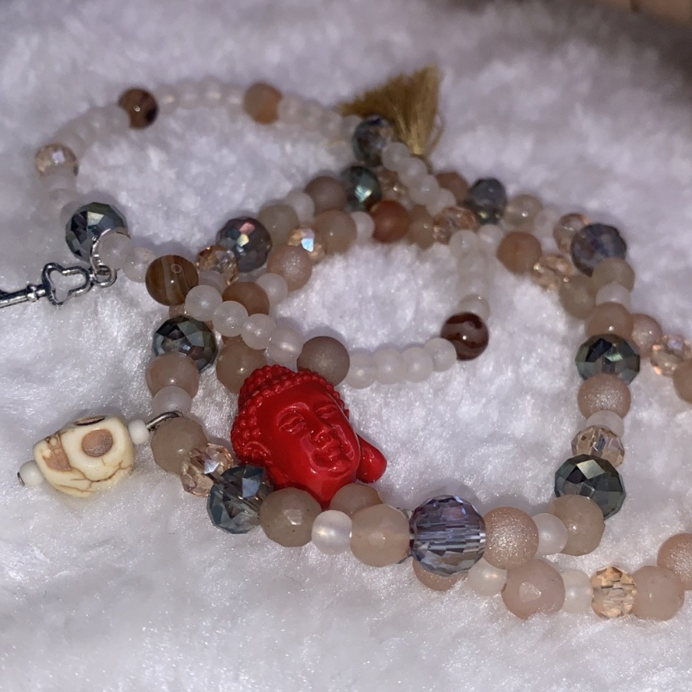 Buddha Head & Evil Eye Bracelet Set